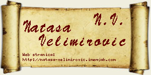 Nataša Velimirović vizit kartica
